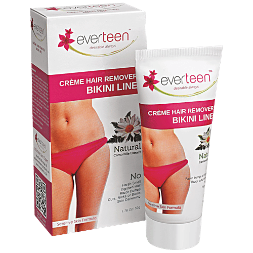 everteen Bikini Line Hair Remover Creme, 50 g  No Harsh Smell, No Skin Darkening