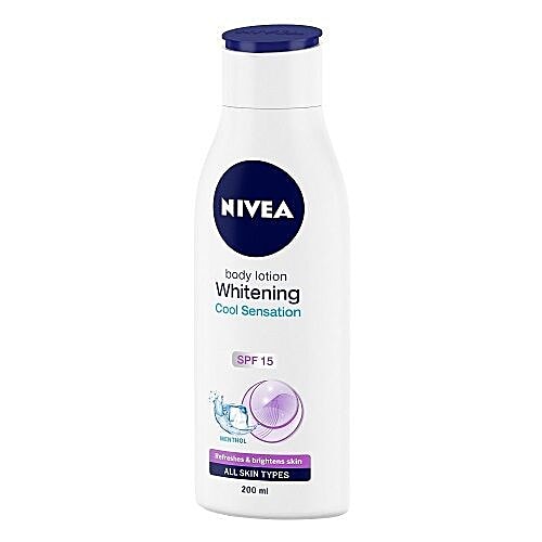 Nivea Body Lotion, Whitening Cool Sensation, SPF 15 & Refreshing Menthol, 200 ml  