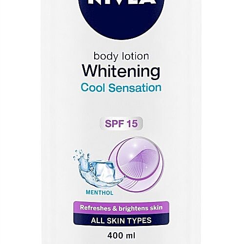 Nivea Body Lotion, Whitening Cool Sensation, SPF 15 & Refreshing Menthol, 400 ml  
