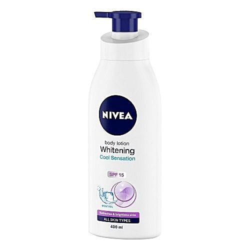 Nivea Body Lotion, Whitening Cool Sensation, SPF 15 & Refreshing Menthol, 400 ml  