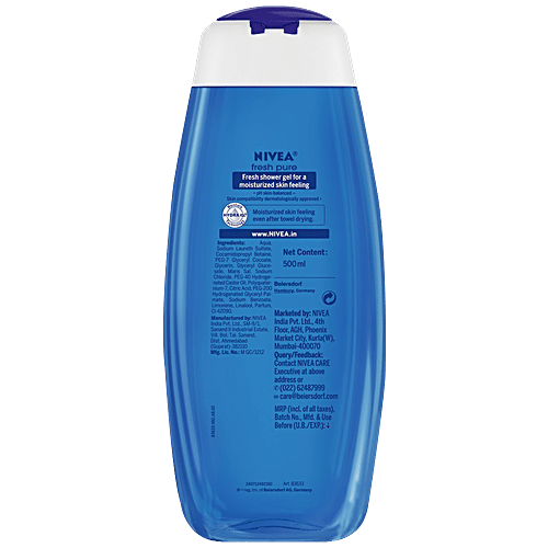 Nivea Body Wash, Fresh Pure Shower Gel, Refreshing Aquatic Scent, 500 ml  