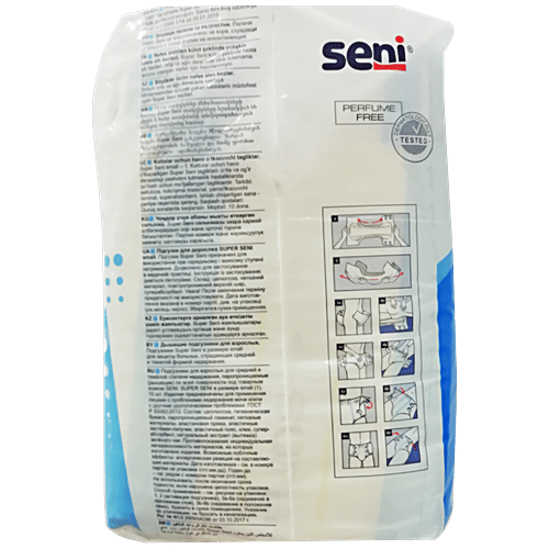 Seni Adult Diapers - Super Breathable, Small, 10 pcs  