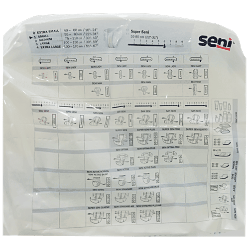Seni Adult Diapers - Super Breathable, Small, 10 pcs  