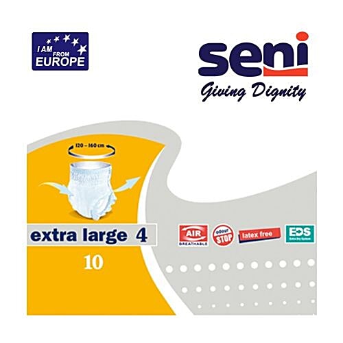 Seni Adult Pull Ups - Active Normal Breathable, Extra Large, 10 pcs  