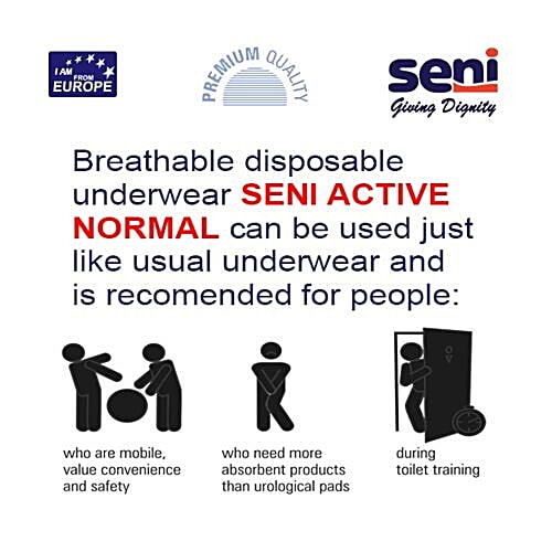 Seni Adult Pull Ups - Active Normal Breathable, Extra Large, 10 pcs  