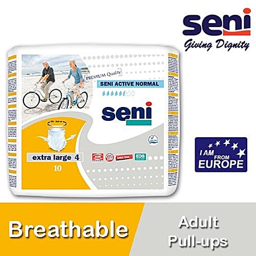 Seni Adult Pull Ups - Active Normal Breathable, Extra Large, 10 pcs  