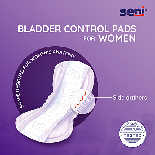 Seni Lady Bladder Control Pads - Plus, Leakproof, Eliminates Odour, 15 pcs  URO Protect, Premium Quality