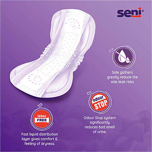 Seni Lady Bladder Control Pads - Plus, Leakproof, Eliminates Odour, 15 pcs  URO Protect, Premium Quality