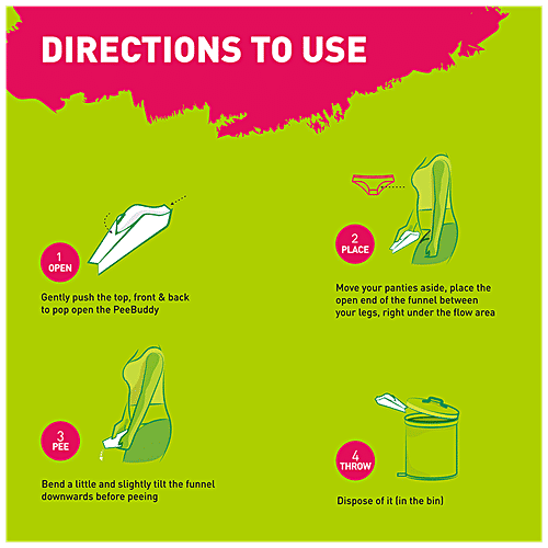 Peebuddy Funnels Disposable Female Urination Device for Women | Portable, Leak-proof Stand and Pee Funnels for Women, Girls| Public Toilets, Travel, Camping, Hiking and Outdoor Activities, 20 pcs  Water Resistant