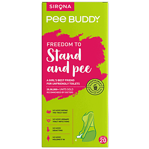 Peebuddy Funnels Disposable Female Urination Device for Women | Portable, Leak-proof Stand and Pee Funnels for Women, Girls| Public Toilets, Travel, Camping, Hiking and Outdoor Activities, 20 pcs  Water Resistant