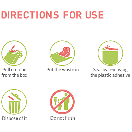 Buy Sirona I Love Clean Sanitary Diapers Disposal Bag 45 Pcs Online At