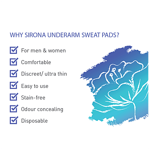 SIRONA Underarm Sweat Pads For Men & Women, 24 pcs  
