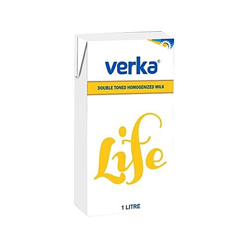 Verka Life UHT Double Toned Milk, 1 L  