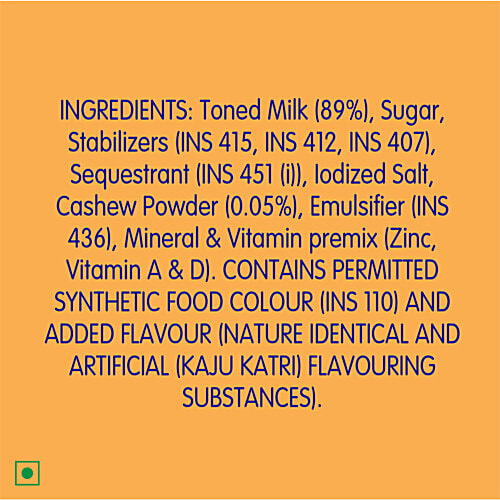 Cavins Kaju Butterscotch Milkshake - With Zinc, Vitamin A & D Added, Supports Immunity, 1 L Rich Source of Protein, Calcium, Minerals