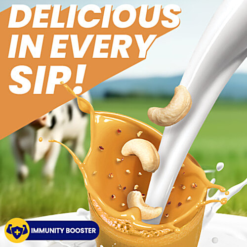 Cavins Kaju Butterscotch Milkshake - With Zinc, Vitamin A & D Added, Supports Immunity, 1 L Rich Source of Protein, Calcium, Minerals