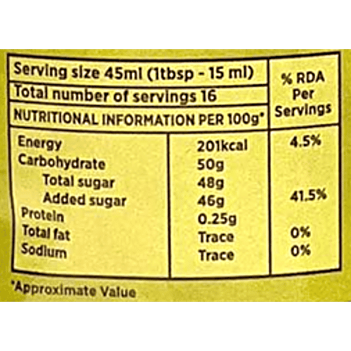 Ganesh Sharbat Fruit Squash - Lemon, 700 ml  