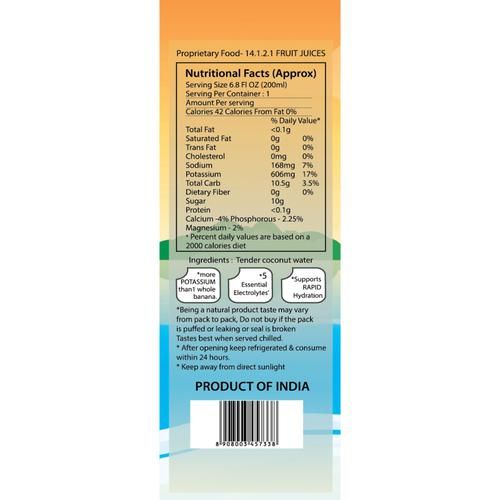Mojoco Tender Coconut Water, 200 ml  5 Essential Electrolytes