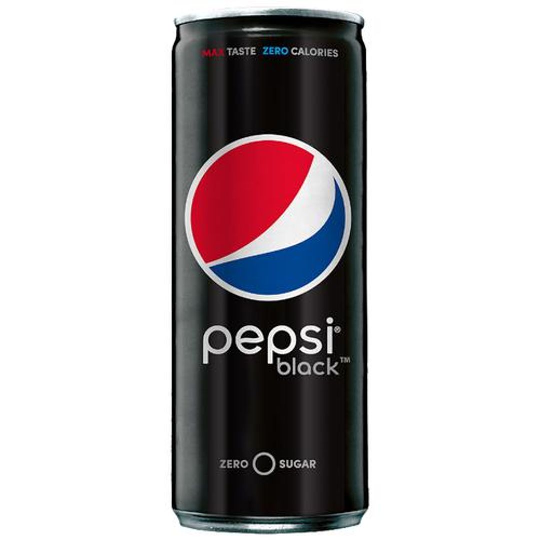 Pepsi Black Soft Drink - Max Taste, Zero Sugar(Diet), 250 ml Can