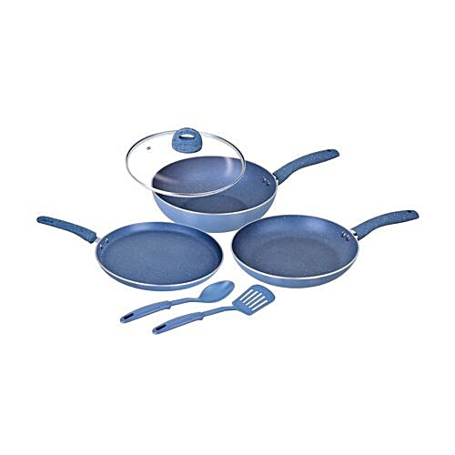 Buy Nirlon Kitchen Marble Induction Granite Cookware Set 6 Pcs Online