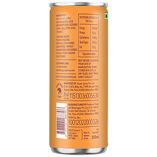 Buy Good Juicery Sparkling Mandarian Mango Juice 250 Ml Online At Best Price bigbasket