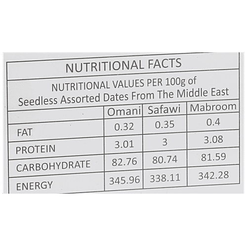 Ambrosia Delicatessen Seedless Assorted Dates from the Middle East, 250 g  