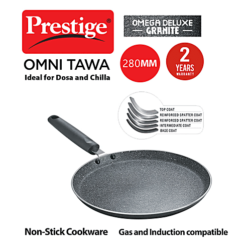 Prestige Deluxe Granite Non-Stick Omni Tawa, 280 mm (36302), 1 pc  