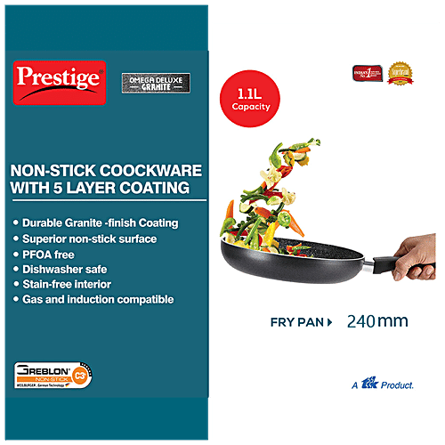 Prestige Deluxe Granite Non-Stick Fry Pan w/o Lid, 240 mm (36305), 1 pc  