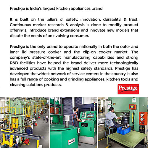 Prestige Omega Deluxe Granite Fry Pan - 5 Layer, Induction Base, Non Stick Coated, 24 cm, Bakelite Handle, 36305, 1.7 L  PFOA Free