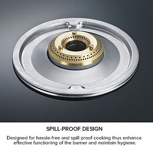 Prestige Gas Stove - 3 Burner, Marvel Glass Tables, GTM03L, Black 40172, 1 pc  