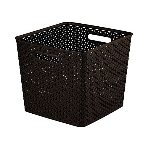 Buy Curver Rattan Square Nestable Basket Black Online at Best Price of Rs null bigbasket