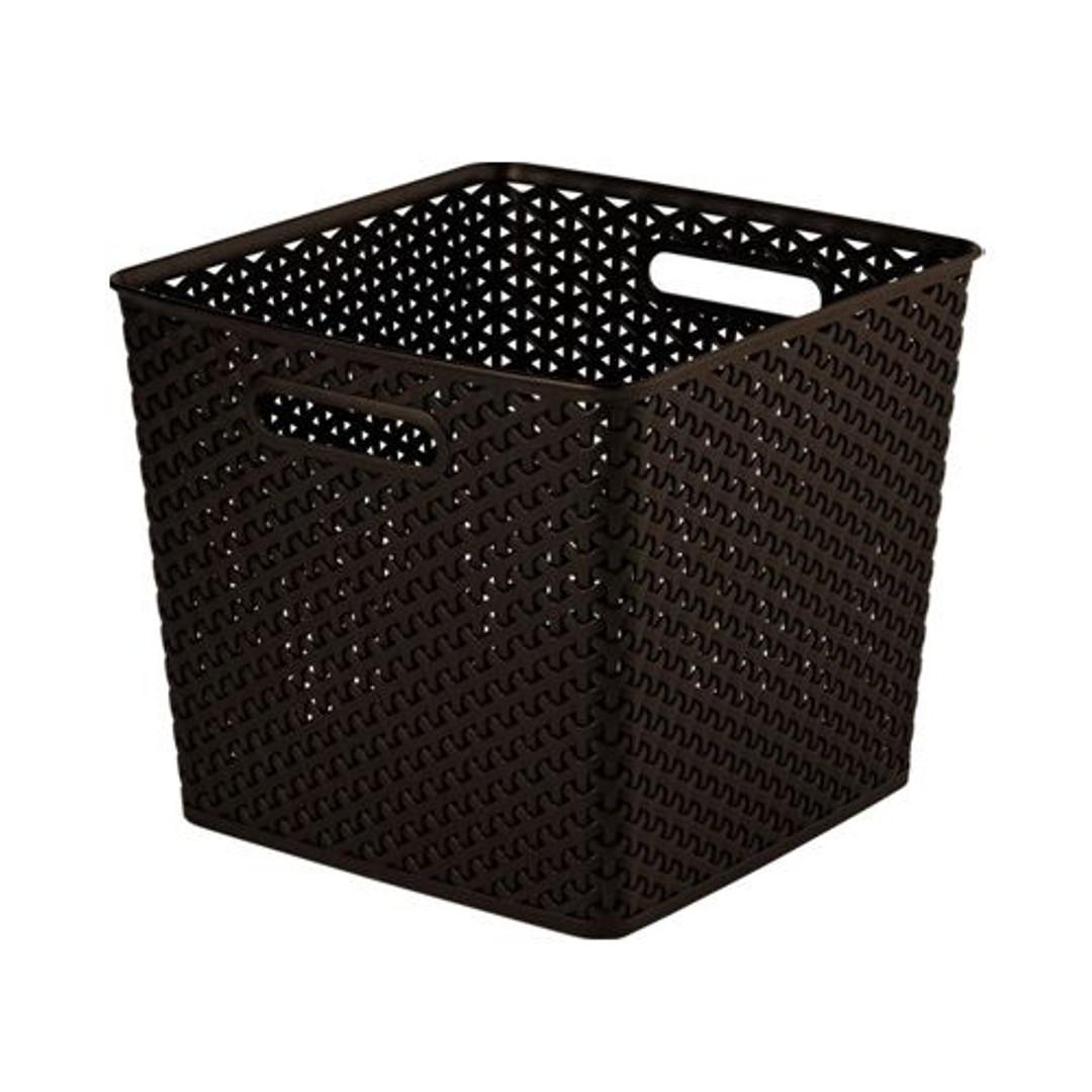 Buy Curver Rattan Square Nestable Basket Black Online at Best Price
