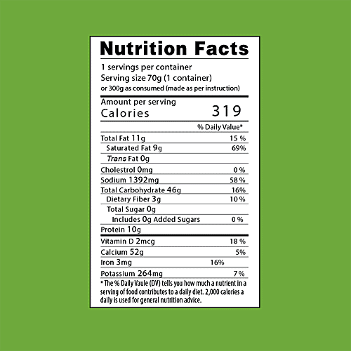 MOM Masala Upma, 70 g Tub Zero Trans Fat, Zero Cholesterol