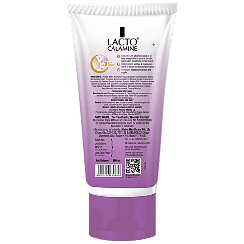 Buy Lacto Calamine Face Wash Oil Balance With Kaolin Clay Online at