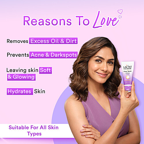 Lacto Calamine Kaolin Clay Face Wash With Niacinamide & Vitamin E, 100 ml For Oily Skin