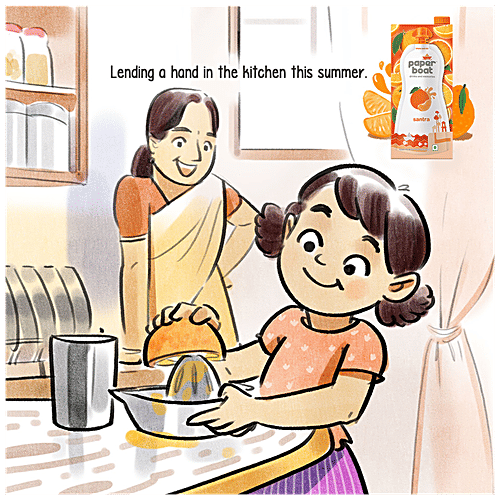 Paper Boat Santra, Orange Juice, 1 L  No Added Preservatives, No Added Colours