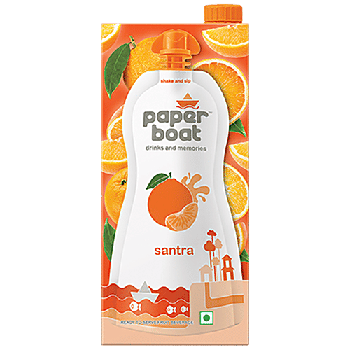 Paper Boat Santra, Orange Juice, 1 L  No Added Preservatives, No Added Colours