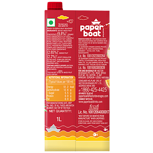 Buy Paper Boat Juice Fruit Chaat 1 L Online At Best Price of Rs 110
