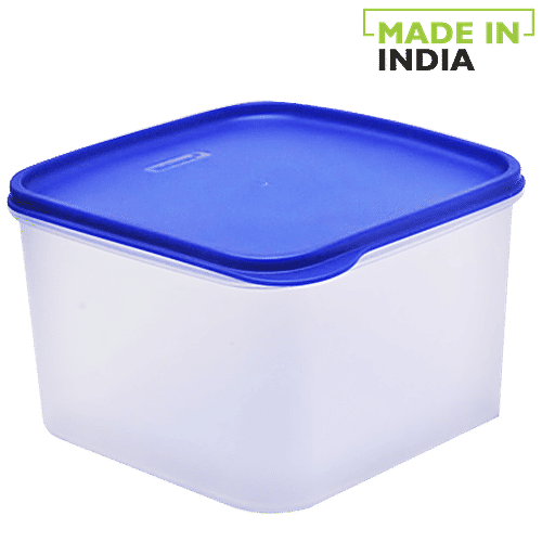 Buy Mahaware Space Saver Modular Cubix Storage Container Square With Blue Lid Small 25 Ltr