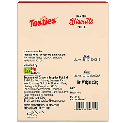 Tasties Biscuits - Fruit, 200 g  