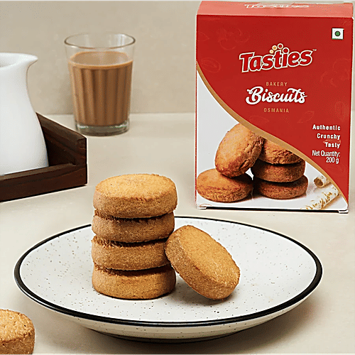 Tasties Biscuits - Osmania, 200 g  Zero Trans Fat, Zero Cholesterol