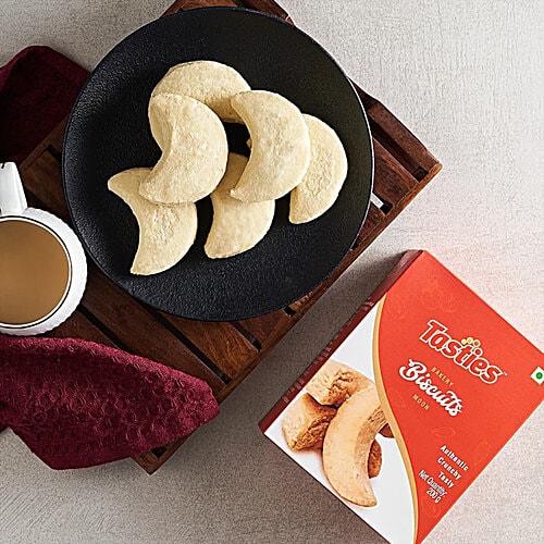 Tasties Biscuits - Moon, 200 g  Zero Trans Fat, Zero Cholesterol