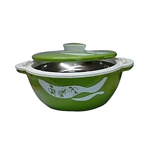Buy Big Plastics Warli Hot Pot & Casserole Green Online at Best Price