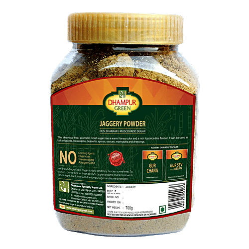 Dhampur Green Jaggery/Bella Powder, 700 g  