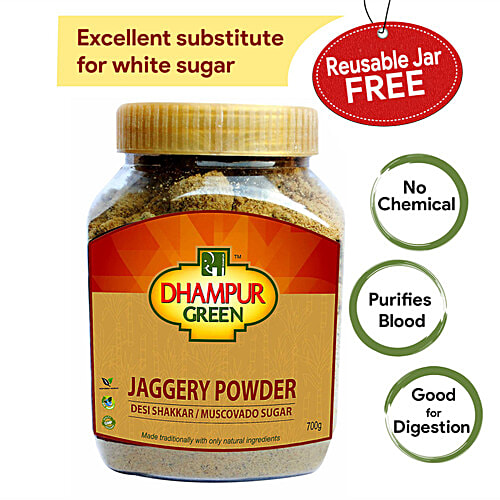 Dhampur Green Jaggery/Bella Powder, 700 g  