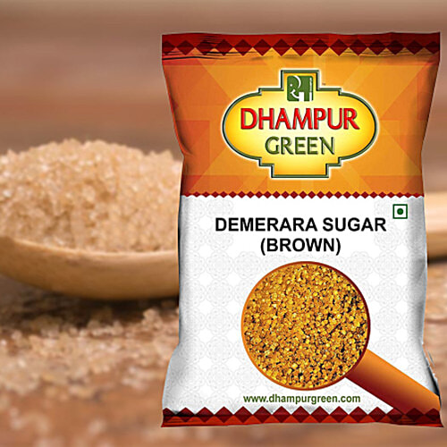 Dhampur Green Demerara Sugar/Chini (Natural Brown Sugar), 500 g  