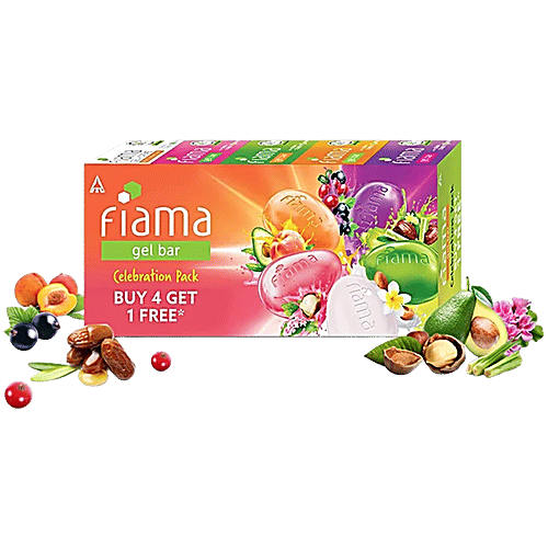 Fiama Assorted Fragrances Gel Bar, 625 g (Buy 4 Get 1 Free) (125 g each) 
