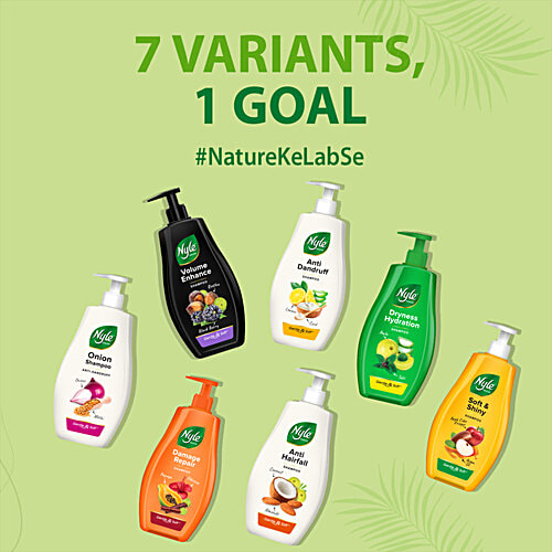 Nyle Naturals Anti-Dandruff Shampoo - With Curd & Lemon, 400 ml Gentle & Soft