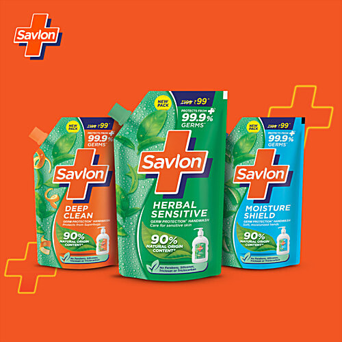 Savlon Herbal Sensitive pH balanced Liquid Handwash - Refill Pouch, 750 ml  