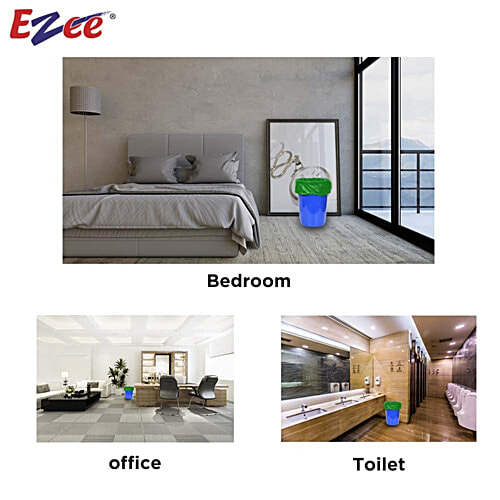 Ezee Premium L Biodegradable Garbage Bags - With Detachable Tie Tapes, 61 X 81 cm, 15 pcs
