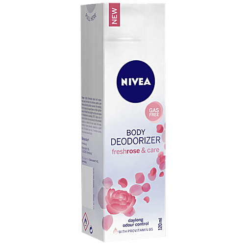 Nivea Women Gas Free Deodorant - Fresh Rose & Care, Daylong Odour Control With 1 Use, 120 ml  